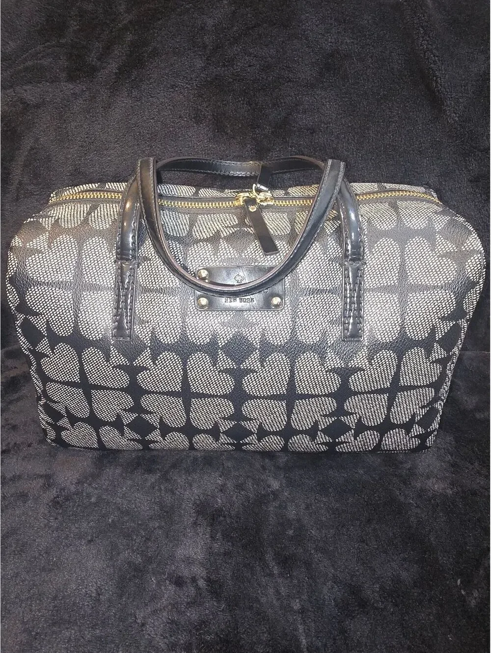 129. Kate Spade Kaleigh Ace Spades Satchel Handbag